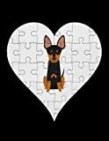 English Toy Terrier English Toy Terrier Heart Jigsaw Pieces Design Gift for English Toy Terrier Lovers NOTEBOOK: 8.5 x 11 Inches, 100 Pages