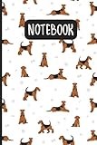 Funny Airedale Terrier Dog Pattern: Lined Journal Notebook Airedale Terrier Gifts for Airedale Terrier lovers | 6" X 9" | 110 Blank Lined