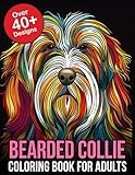 Bearded Collie Coloring Book for Adults