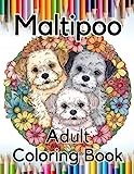 Maltipoo Adult Coloring Book: 50 Coloring Pages