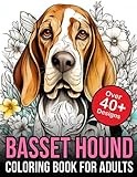 Basset Hound Adult Coloring Book: Basset Hound Coloring Book
