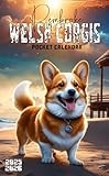 2025-2026 Pembroke Welsh Corgis Pocket Calendar: 2 Years Small Monthly Planner For Purse