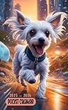 Pocket Calendar 2025-2026: Chinese Crested Cover, 24 Months Monthly Planner, Small Size 4*6.5 inches