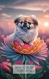 Pekingese and Flower 2025-2026 Pocket Calendar: Stylish Mini Planner: 24 Months of Organization in Your Pocket! Compact at 4x6.5 inches