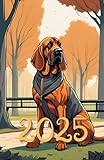 Planner 2025, 2026, 2027, 2028, 2029, 2030 Bloodhound: 378-page Calendar for every day of the year, including every hour with extra montly and yearly page with dogs Bloodhound