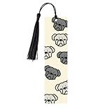 American Bulldog Head Print Wooden Bookmark Colorful Tassel Bookmarks Ornaments for Crafts, Christmas,Wedding