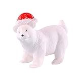 Generic Pug Statues for Outside Christmas Polar Bear Ornaments Christmas Mini Ornaments Micro Ornament for Christmas Party Decorations Postal Ornament (B, One Size)