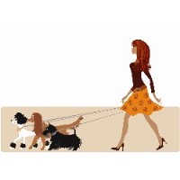 Rebeccas Doggie Walking ! Halifax West Yorkshire Logo 
