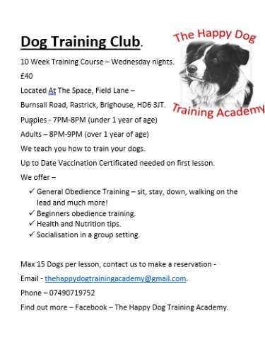 Happy dog obedience sales training