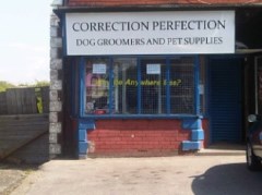 Correction Perfection Dog Grooming And Pet Supplies. Stockton On Tees Durham Logo 