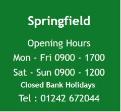 Springfield Kennels And Cattery Gotherington Fields, Cheltenham Gloucestershire Logo 