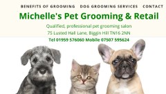 Michelles Pet Grooming and Retail Tatsfield/Biggin Hill Kent Logo 