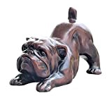 Land of Simple Treasures English Bulldog Figurine - Mans Best Friend Sculpture - Cute Resin Dog Statue - Paperweight Office Home Decor - Resin, Brown, 3'' Tall x 4'' Long x 2'' Wide