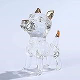 QIANWEI Crystal French Bulldog Gifts for Women - Glass English Bulldog Figurines Stuff Gifts for Bulldog Lovers French Bulldog Decor Statue Paperweight Birthday for Best Friend American Bulldog Gifts