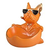 French Bulldog Statue Storage Home Porch Shoe Cabinet Key Remote Control Dog Animal Figurine Sculpture Storage Craft
