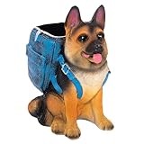 Dog Pen Holder for Desk Statue Dog Sculpture Pen Container Pen Box Figurines Ornaments Desktop Storage Organizer Accessories (German Shepherd)