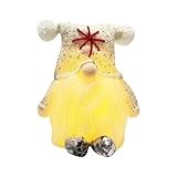 Generic Gnome Statues Outdoor Christmas Dwarf Faceless Doll Figurine Ideal Children's and Toy Chihuahua Sculpture (White, One Size)