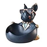French Bulldog Statue Storage Home Porch Shoe Cabinet Key Remote Control Dog Animal Figurine Sculpture Storage Craft