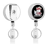 Loved by A Samoyed Retractable Badge Holder Metal Badge Reel ID Card Holder Key Ring with Belt Clip
