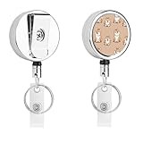 Cartoon Shiba Inu Dog Retractable Badge Holder Metal Badge Reel ID Card Holder Key Ring with Belt Clip