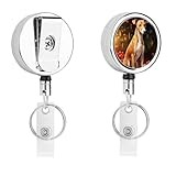 Cute Christmas Whippet Dog Funny Retractable Metal Clips for Name ID Cards Badge Holder Reel with Belt Clip Key Ring