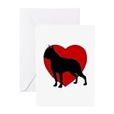CafePress Boston Terrier Valentine's Day Greeting Card, Note Card, Birthday Card, Blank Inside Matte Glossy