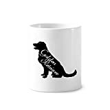 Golden Retriever Squat Pet Toothbrush Pen Holder Mug Cerac Stand Pencil Cup