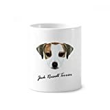 Jack Russell Terrier Dog Pet Animal Ceramic Toothbrush Pen Holder Mug White Cup 350ml Gift