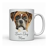 Boxer dog Mum mug with hand drawn Boxer - 11oz mug perfect for dog lovers