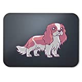 BLAK TEE Cute Cavalier King Charles Spaniel Mouse Pad 18 x 22 cm in 3 Colours Black