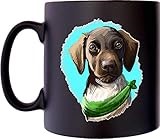 Klassek German Short Haired Pointer Dog Breed Mug Coffee Tea 10oz Black Satin Gift Present