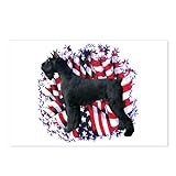 CafePress Giant Schnauzer Patriot Postcards (Package of 8), 6"x4" Glossy Print Note Card
