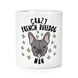 Crazy French Bulldog Man Stars Makeup Brush Pencil Pot
