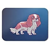 BLAK TEE Cute Cavalier King Charles Spaniel Mouse Pad 18 x 22 cm in 3 Colours Blue