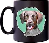 Klassek English Pointer Dog Breed Mug Coffee Tea 10oz Black Satin Gift Present
