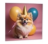 Pomeranian Birthday Card 147 x 147mm Cute Dog Happy Birthday Cards