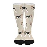 Unisex Novelty Crew Socks,Wire Fox Terriers Dog Breed Mid Calf Dress Socks Sports Socks Knee High Athletic Long Tube Stockings for Girls Women