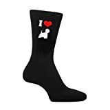 I Love West Highland White Terriers Mens Black Socks