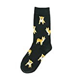 ruiruiNIE Women Funny Animal Crew Socks Shiba Inu Dog Cat Pig Print Happy Cartoon Hosiery