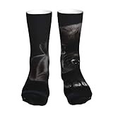 KONGNY Cane Corso Pets Puppy Black Cane Corso Crew Socks Compression Socks Casual Novelty Sports Socks 40 cm Long For Unisex