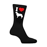 GTR-Prestige Giftware I Love Golden Retriever Dogs Black Socks Large Mens UK Size 6-12 Eur 39-46 (X6N187)