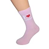 I Love Yorkipoos Design Ladies Pink Socks UK 4-8 EUR 37-41 (X6N244)