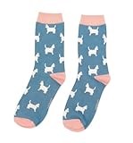 MISS SPARROW Scottish Terrier Socks Super Soft Breathable Bamboo Blend Womens 1Pair Size 4 to 7