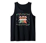 Xmas Tree Lights Chesapeake Bay Retriever in Christmas Socks Tank Top