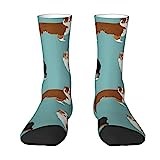 Oudrspo Australian Shepherds Dogs Women Men Crew Socks Cushioned Crew Socks Athletic Compression Socks