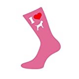 I Love Border Terrier Womens Pink Socks