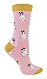 MISS SPARROW - Ladies Novelty Doggy Soft Bamboo Breathable Socks (Fox Terrier, one_size)