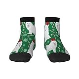 BeNtli Crew Socks, Compression Socks Casual Novelty Sports Socks 30CM Long For Unisex Samoyed Dog Christmas Dog Peppermint Stick Snowflake