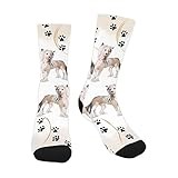 Crew Socks 40cm Chinese Crested Dog Paw Paws Ladies Socks Unique Golf Socks Premium Work Socks For Mens, Great Gift, Womens