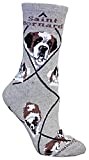 Saint Bernard Dog Gray Cotton Ladies Socks